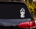 Gas Mask Stencil Street Art Ink Splatter Grunge Vinyl Decal Sticker - White