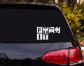 F*** IT Bold Block Letter Negative Space Vinyl Decal Sticker Car Window - White