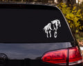 Tribal Horse Raised Leg Flowing Mane Dynamic Brushstroke Vinyl Decal Sticker - White