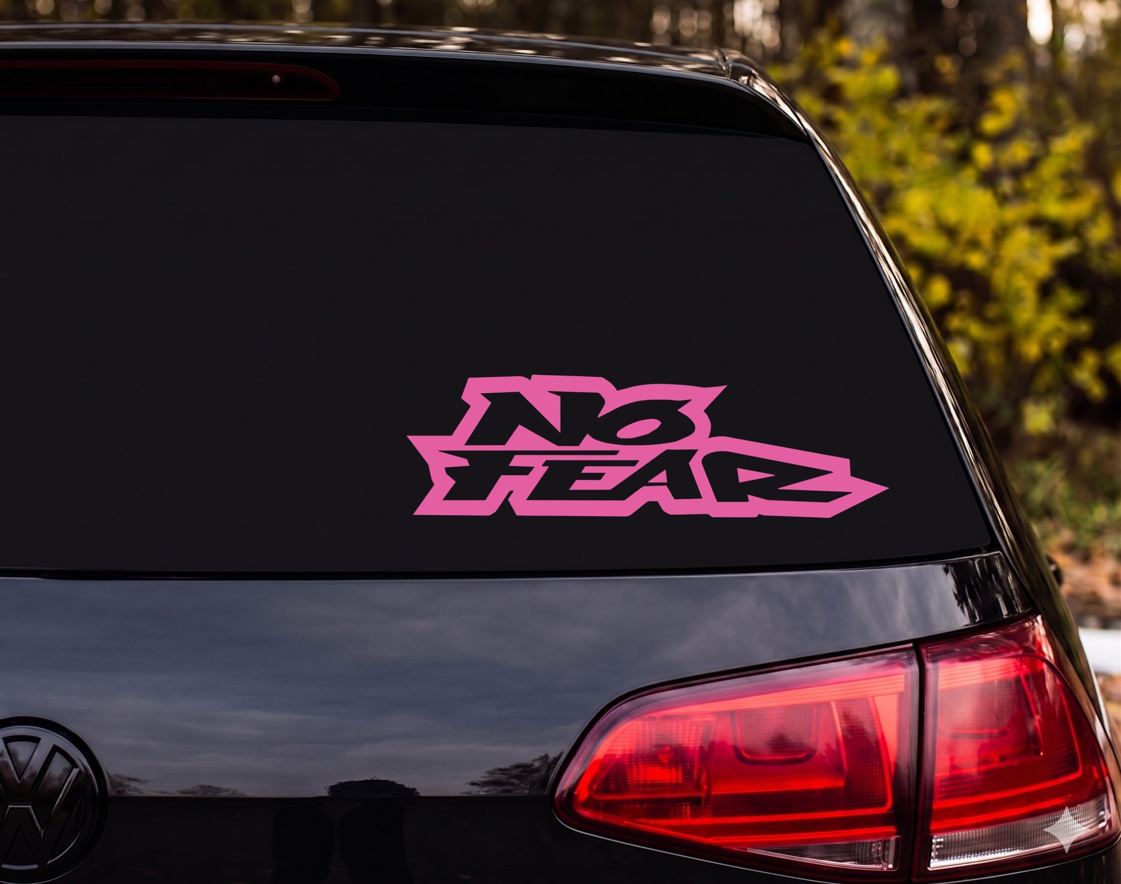 NO FEAR Graffiti Style Black White Vinyl Decal Sticker Car Window Laptop - Pink