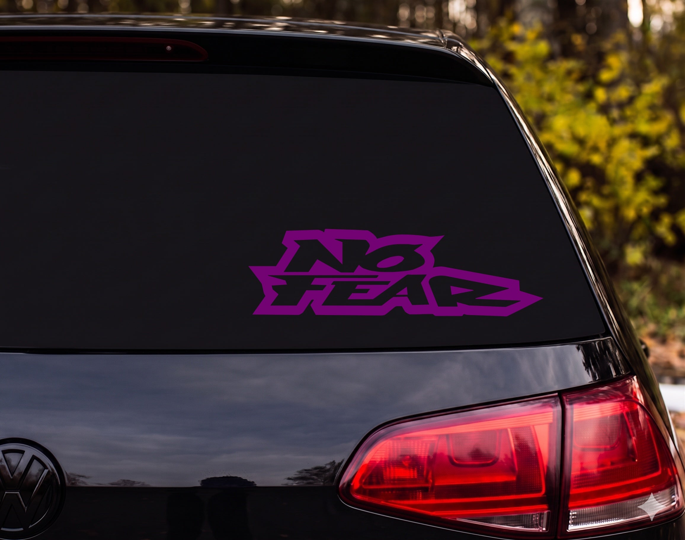 NO FEAR Graffiti Style Black White Vinyl Decal Sticker Car Window Laptop - Purple