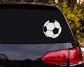 Soccer Ball Silhouette Classic Panel Vinyl Decal Sticker Car Window Laptop - White