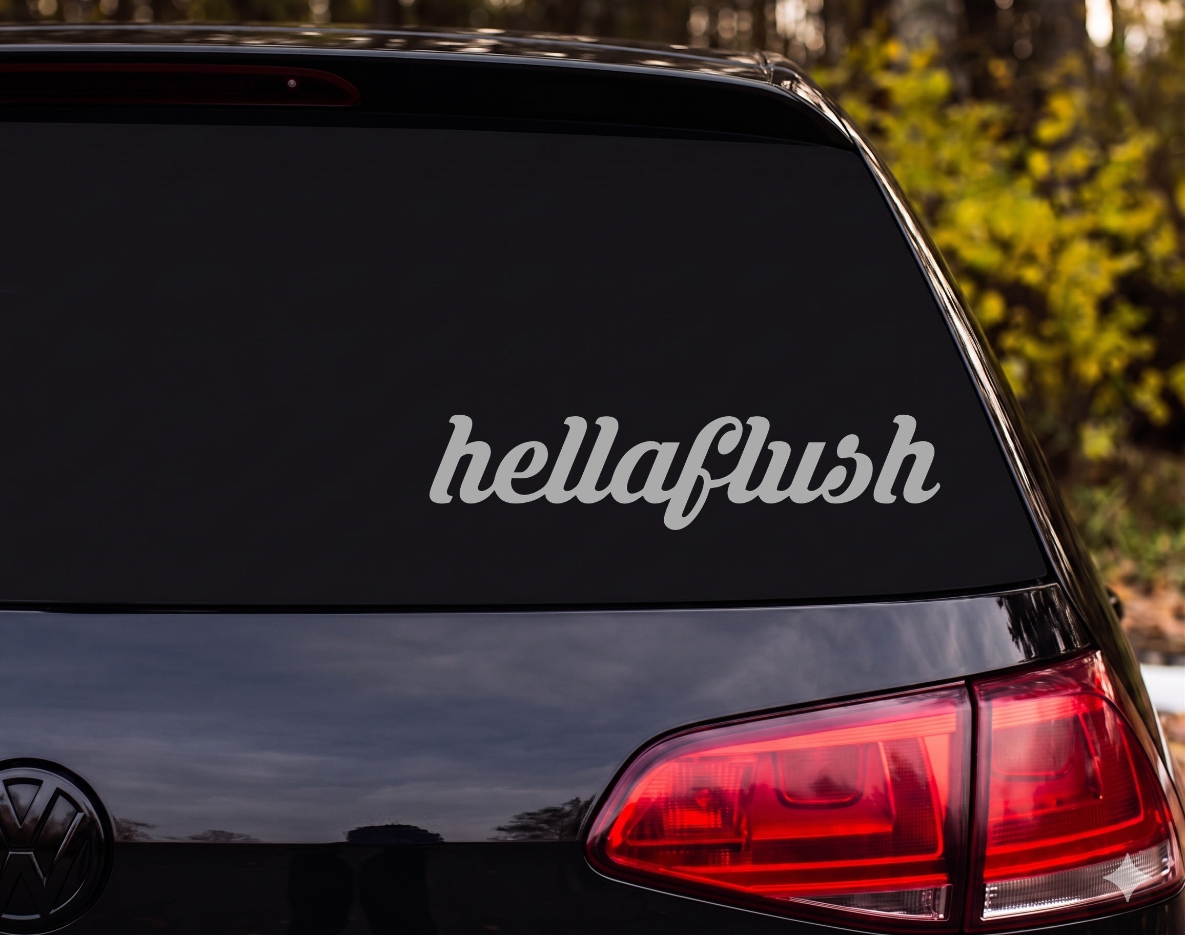 Hellaflush Word Vinyl Decal Sticker Car Window Bumper Laptop - Silver