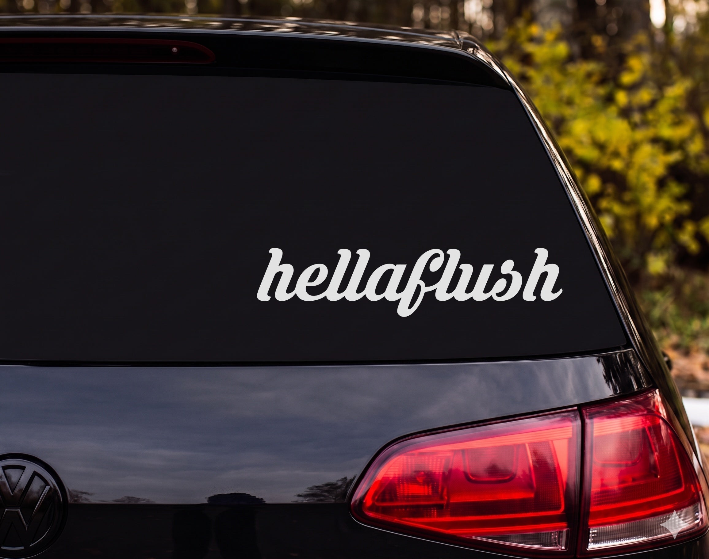Hellaflush Word Vinyl Decal Sticker Car Window Bumper Laptop - White