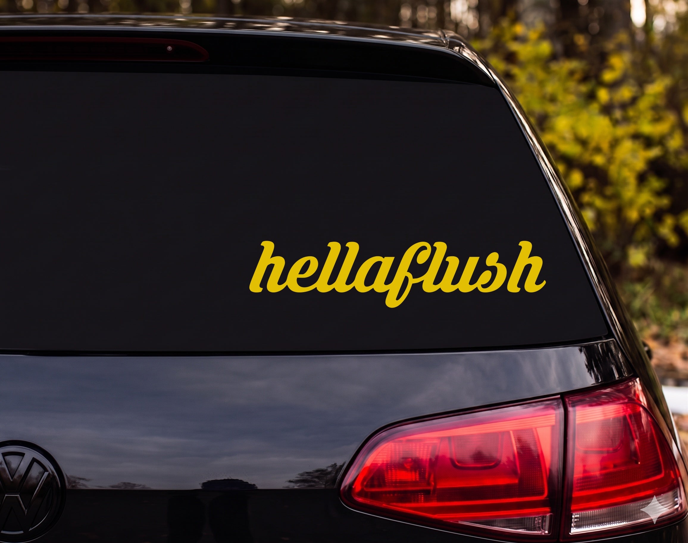 Hellaflush Word Vinyl Decal Sticker Car Window Bumper Laptop - Yellow