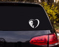 Horse Dog Cat Bird Heart Silhouette Animal Profiles Vinyl Decal Sticker Car - White