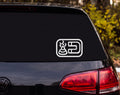 Cartoon Poop Magnet Funny Outline Icon Vinyl Decal Sticker Car Laptop - White