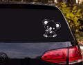 Baby Koala Eating Eucalyptus Cute Cartoon Outline Vinyl Decal Sticker - White