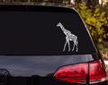 Tribal Giraffe Standing Side Profile Vinyl Decal Sticker Car Window Laptop - White