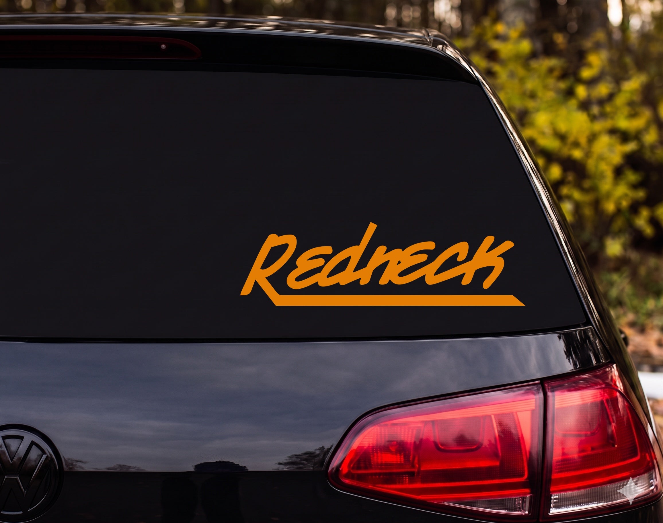 Redneck Word Vinyl Decal Sticker Car Window Laptop Bumper - Orange