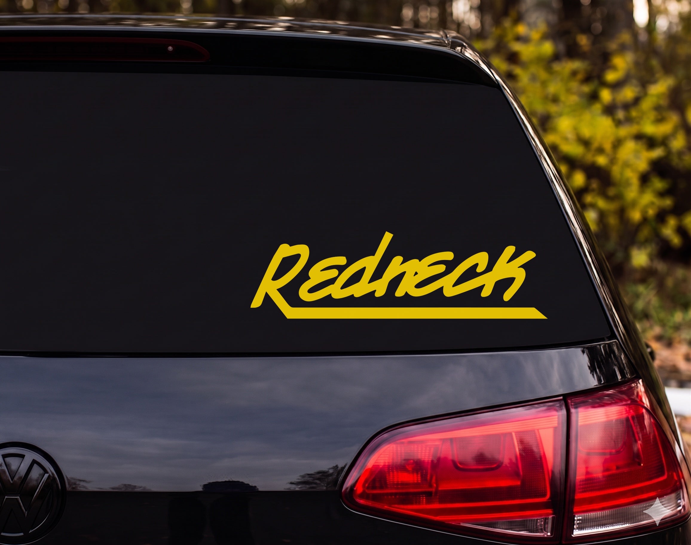 Redneck Word Vinyl Decal Sticker Car Window Laptop Bumper - Yellow