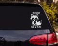 Baby Fox Cartoon Silhouette ZERO GIVEN Cute Vinyl Decal Sticker Car Laptop - White