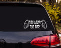 TOO LOUD TOO BAD Subwoofer Speakers Flame Outline Vinyl Decal Sticker - White