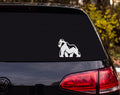 Silverback Gorilla Silhouette Knuckle Walking Geometric Vinyl Decal Sticker - White