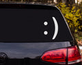 Smiley Face Emoticon :) Silhouette Vinyl Decal Sticker Car Window Laptop - White
