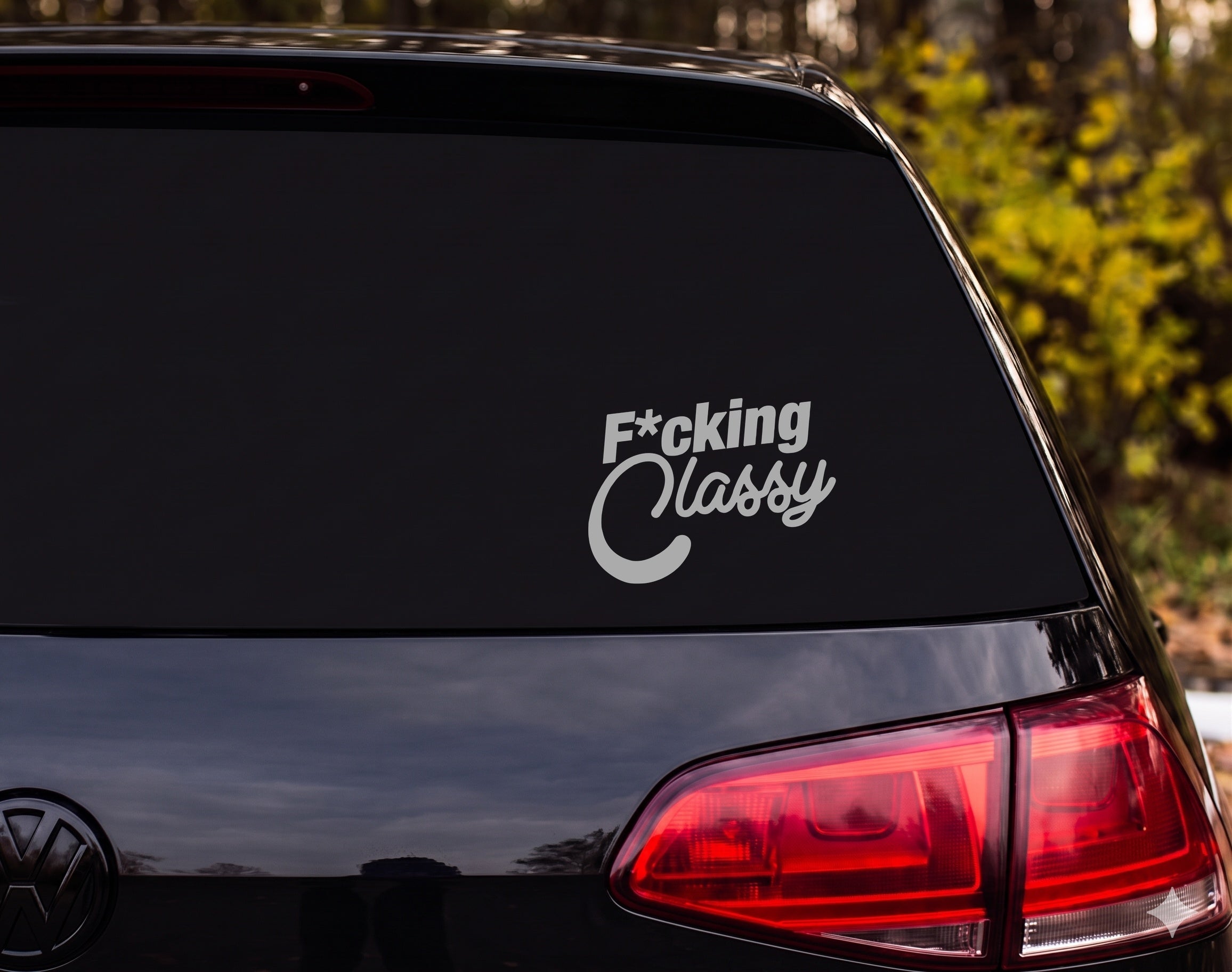 F\****** Classy Funny Vinyl Decal Sticker Car Window Laptop - Silver