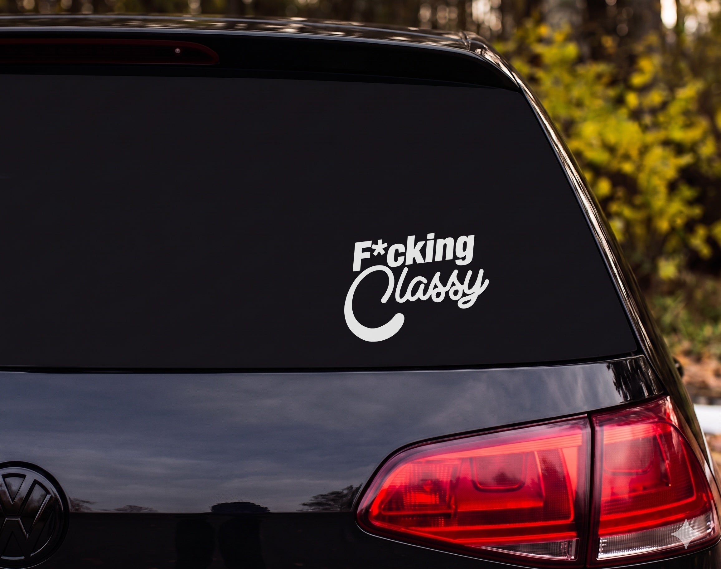 F\****** Classy Funny Vinyl Decal Sticker Car Window Laptop - White