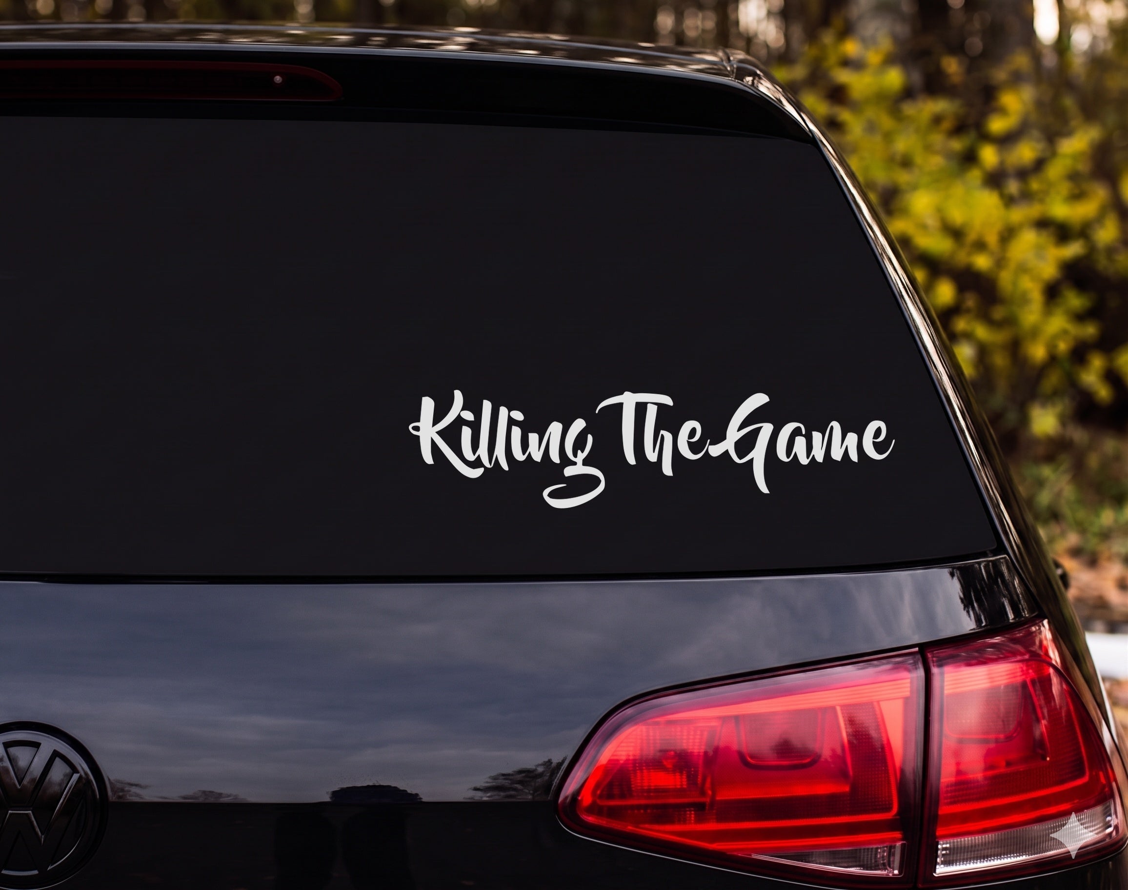 Killing The Game Vinyl Decal Sticker Car Window Laptop Truck - White