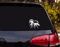 Horse Silhouette Heart Peace Sign Prancing Trot Vinyl Decal Sticker Car - White