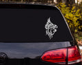 Tribal Pegasus Winged Horse Head Profile Tattoo Style Vinyl Decal Sticker - White