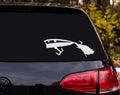 Fishing Lure Popper Plug Silhouette Treble Hook Feather Jig Vinyl Decal Sticker - White