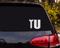Screw U Rebus Funny Rude Silhouette Vinyl Decal Sticker Car Window Laptop - White