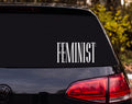 FEMINIST Word Vinyl Decal Sticker Car Window Laptop Bumper - White